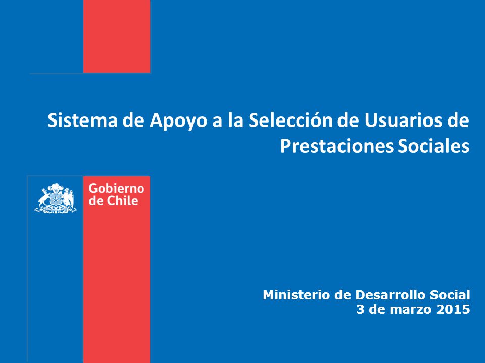 Sistema de Apoyo a la Selección de Usuarios de Prestaciones Sociales
