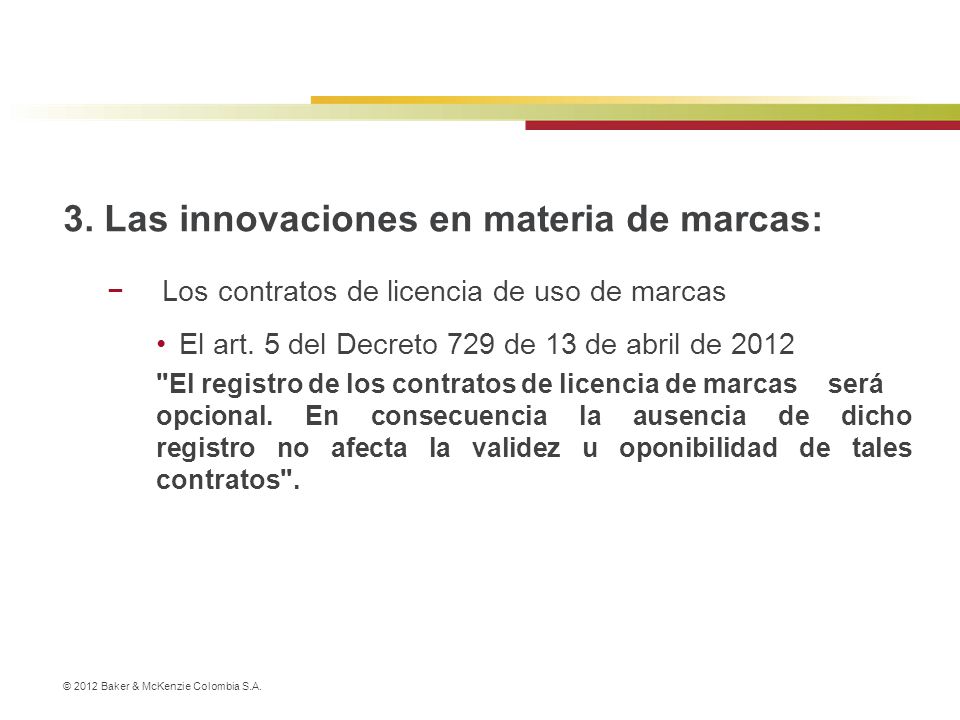3. Las innovaciones en materia de marcas:
