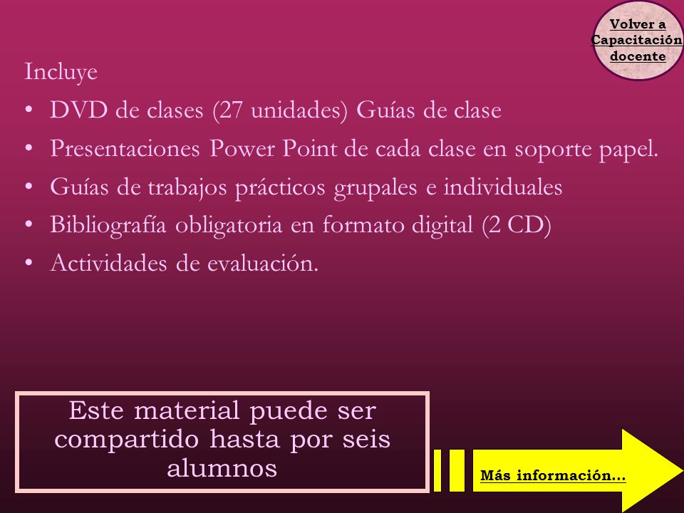 Este material puede ser compartido hasta por seis alumnos