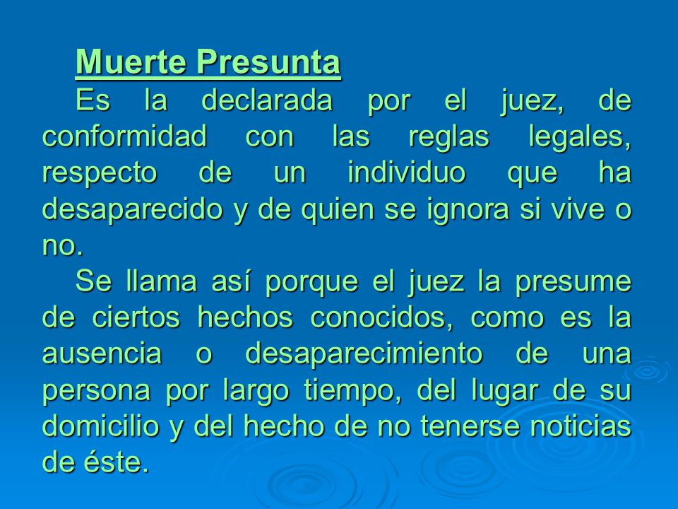 Muerte Presunta