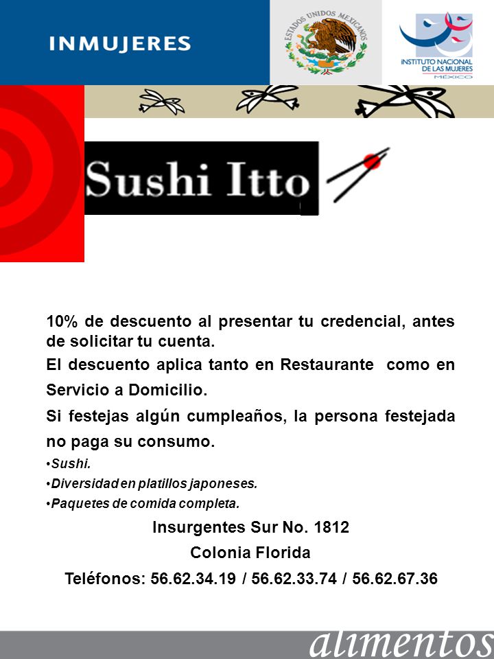 10% de descuento al presentar tu credencial, antes de solicitar tu cuenta.