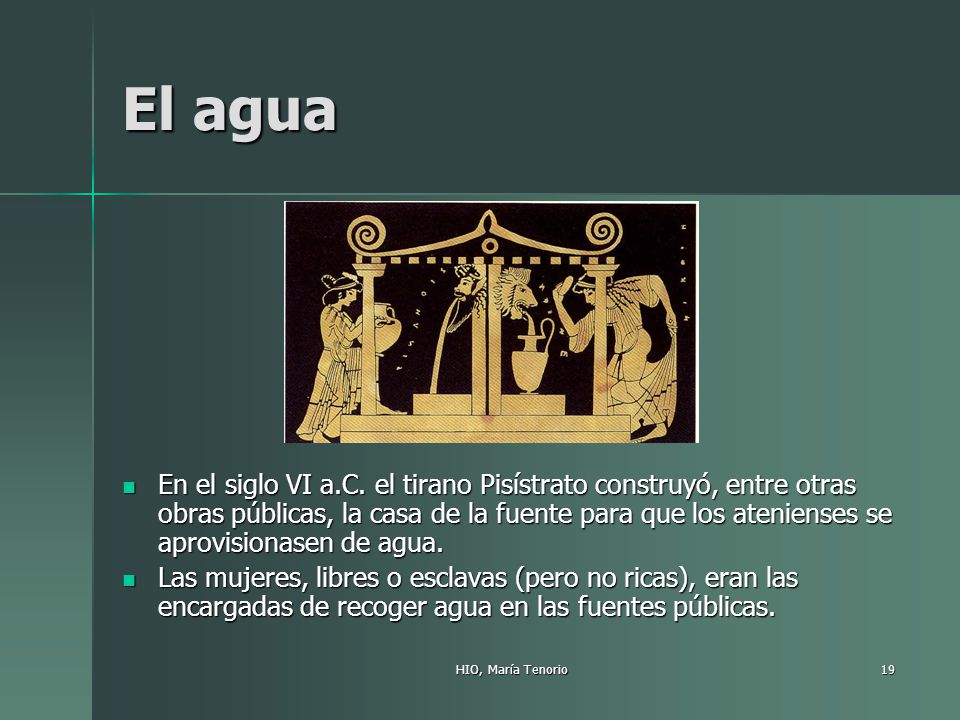 El agua En las casas de los ricos habría pozos privados para sacar agua. También se usaba tener pilas de captación de agua lluvia en los patios.