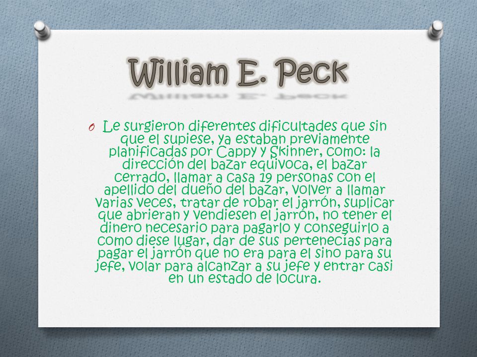 William E. Peck
