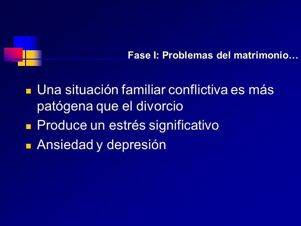 Una situación familiar conflictiva es más patógena que el divorcio