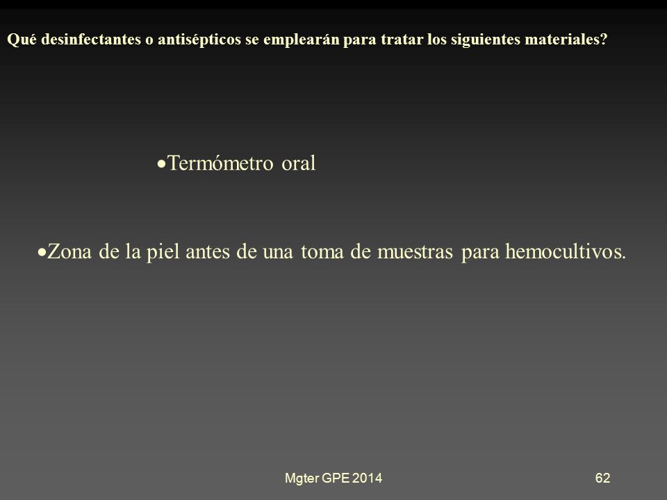 Zona de la piel antes de una toma de muestras para hemocultivos.
