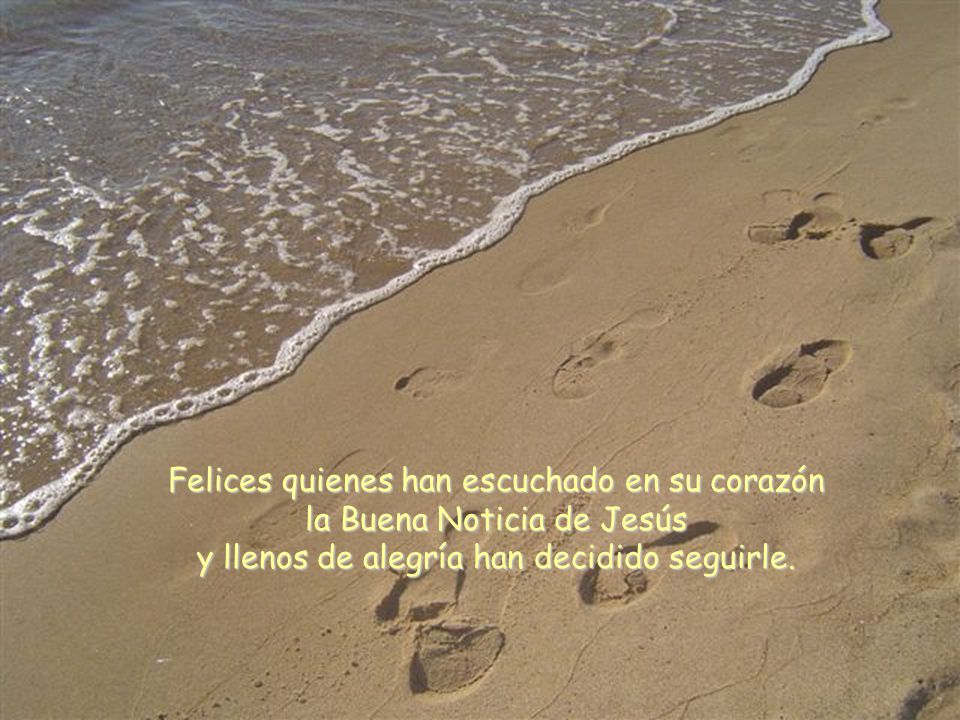 Felices quienes han escuchado en su corazón la Buena Noticia de Jesús y llenos de alegría han decidido seguirle.
