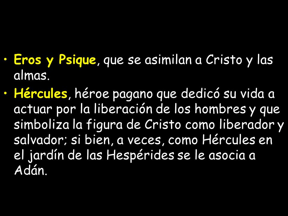 Eros y Psique, que se asimilan a Cristo y las almas.