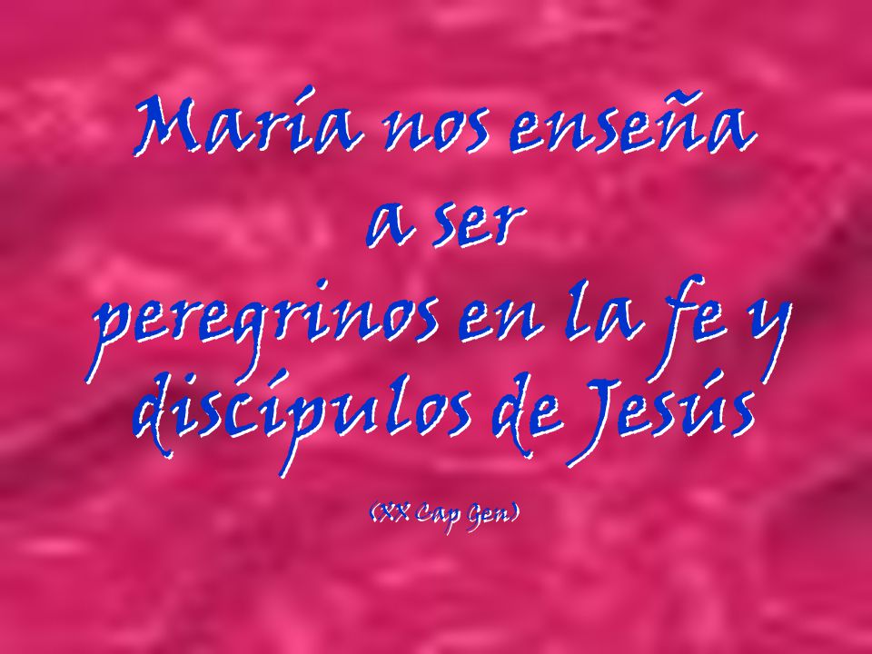 María nos enseña a ser peregrinos en la fe y discípulos de Jesús (XX Cap Gen)