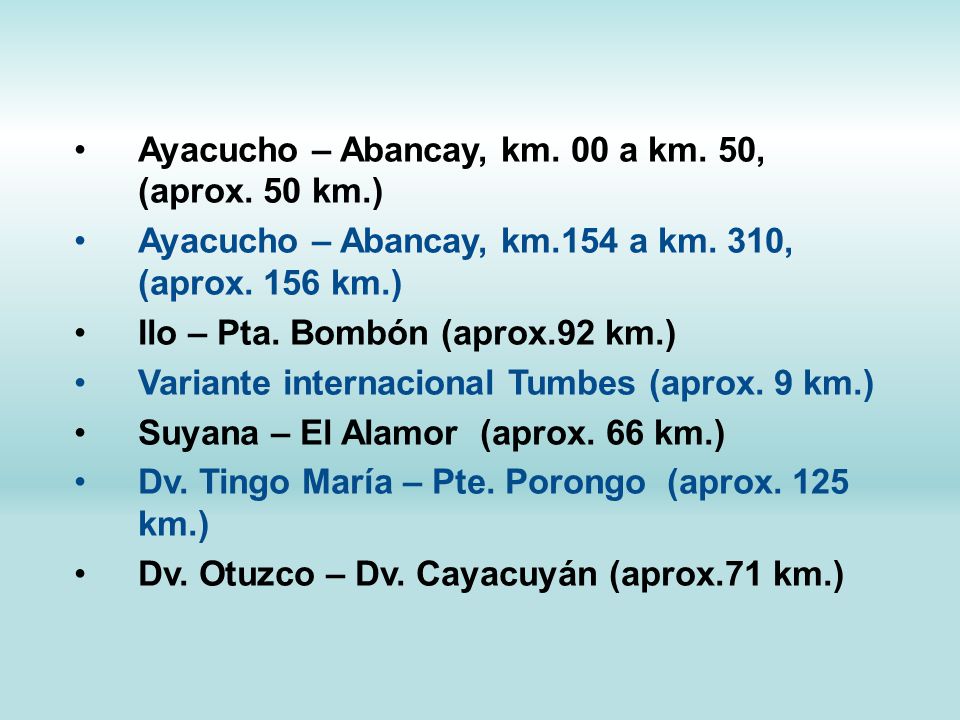 Ayacucho – Abancay, km. 00 a km. 50, (aprox. 50 km.)