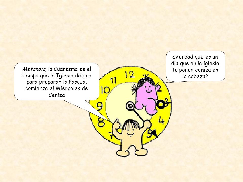 ¿Verdad que es un día que en la iglesia te ponen ceniza en la cabeza