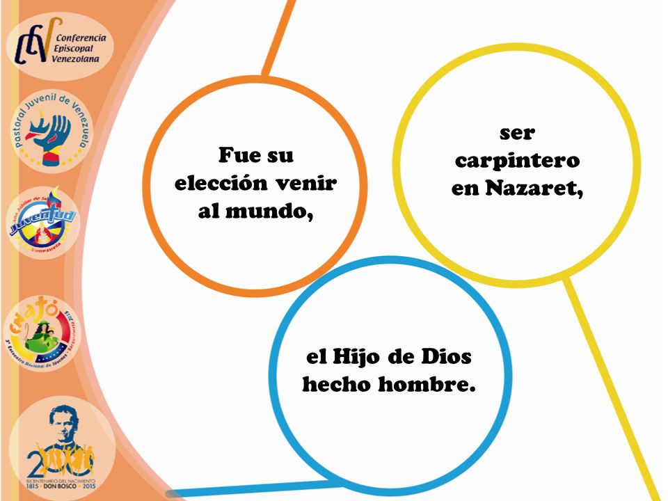ser carpintero en Nazaret, Fue su elección venir al mundo,