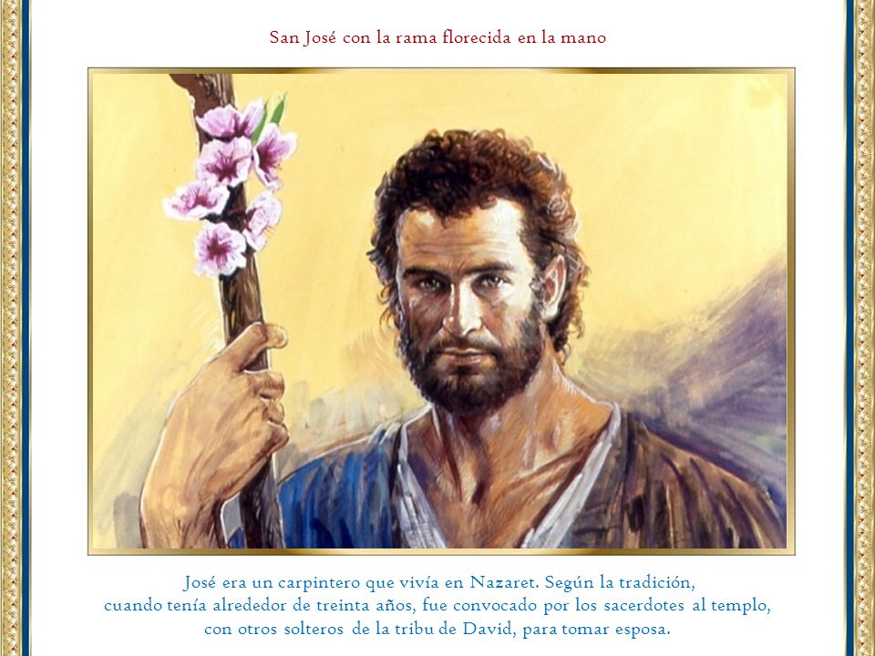 San José con la rama florecida en la mano