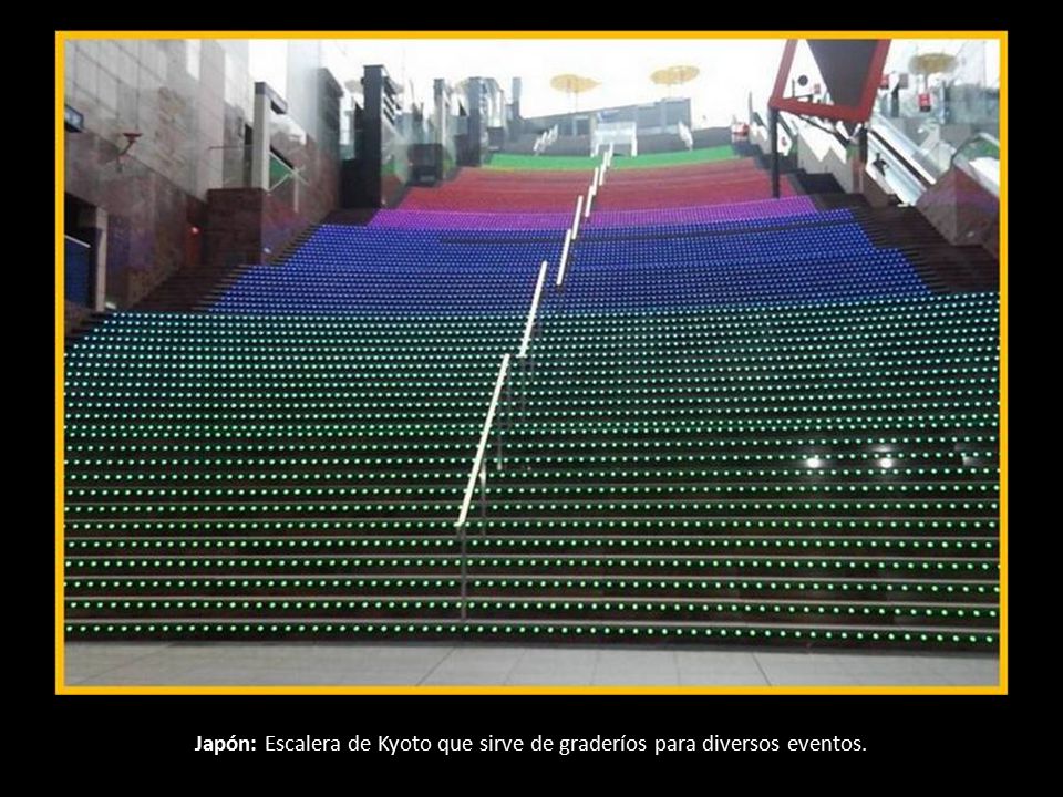 Japón: Escalera de Kyoto que sirve de graderíos para diversos eventos.