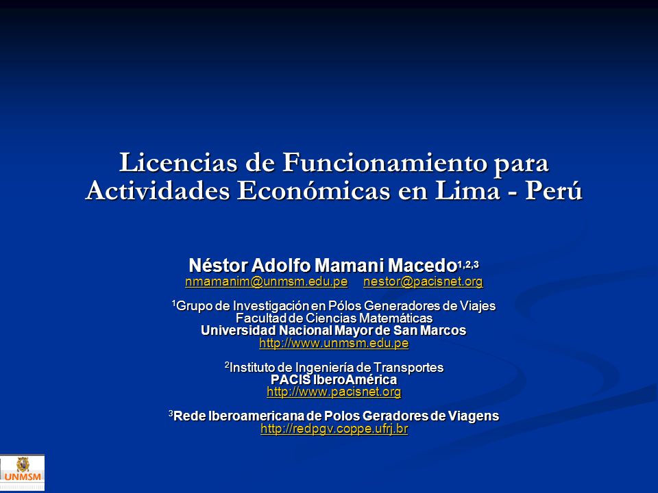 Licencias de Funcionamiento para Actividades Económicas en Lima - Perú
