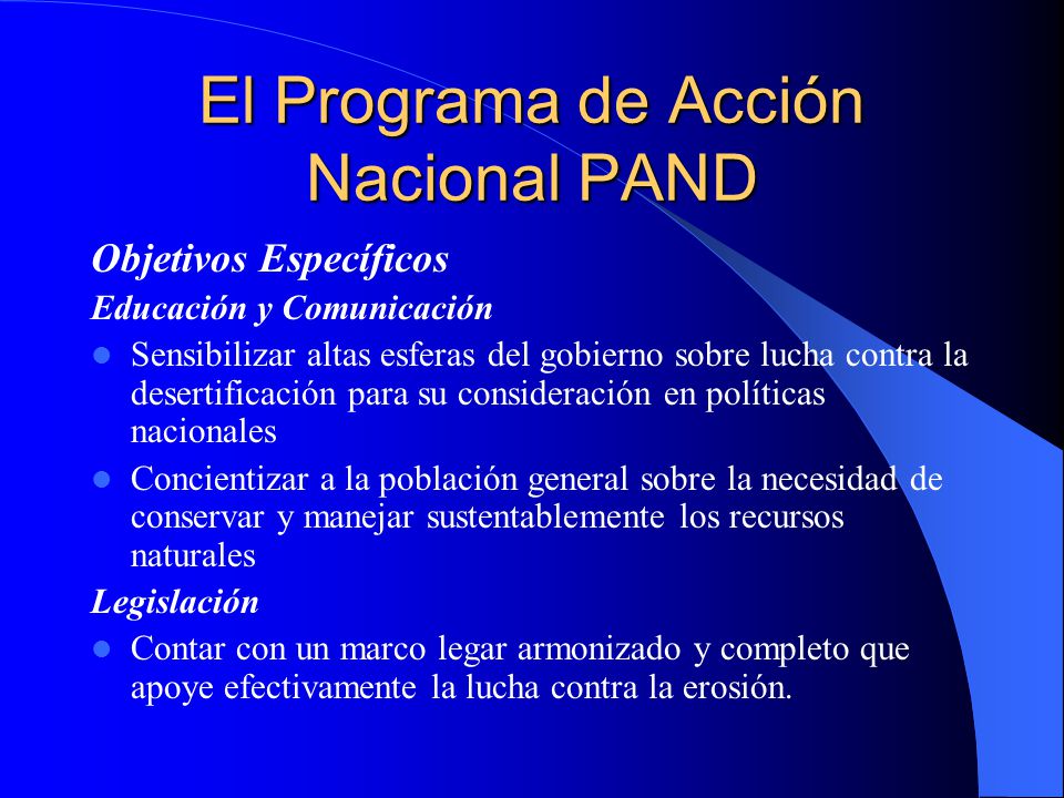 PROGRAMA DE ACCION NACIONAL DE LUCHA CONTRA LA DESERTIFICACION Y MITIGACION  DE LA SEQUIA “ECUADOR” - ppt descargar