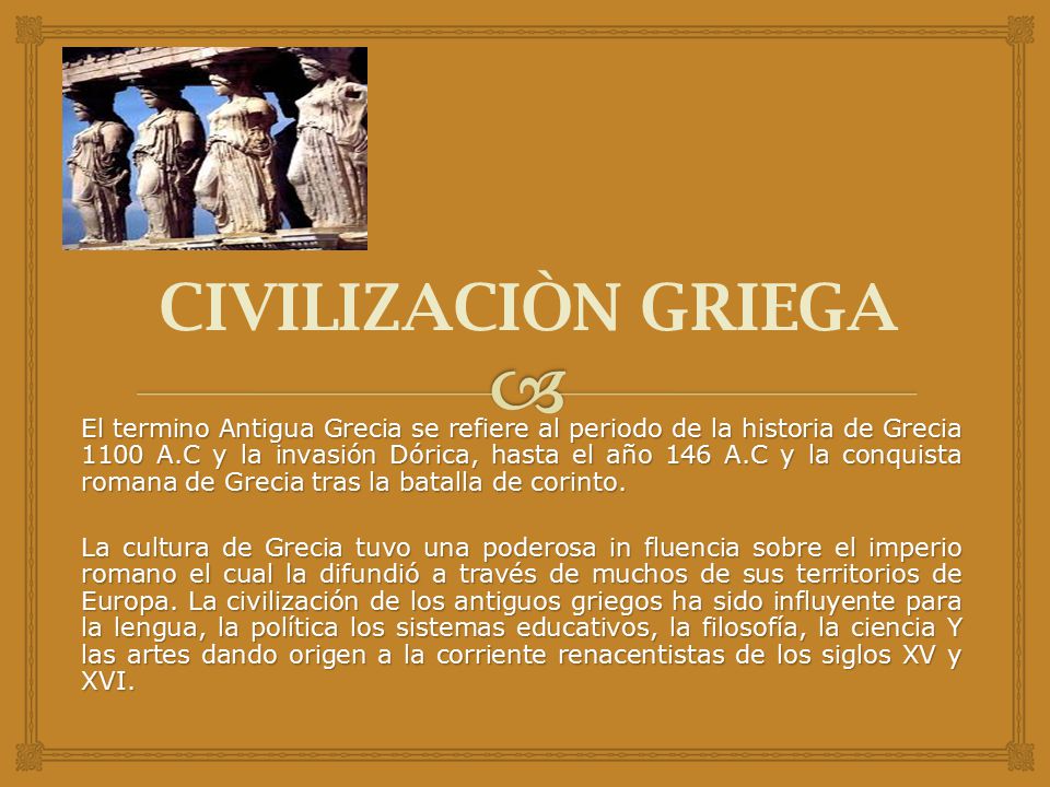 CIVILIZACIÒN GRIEGA