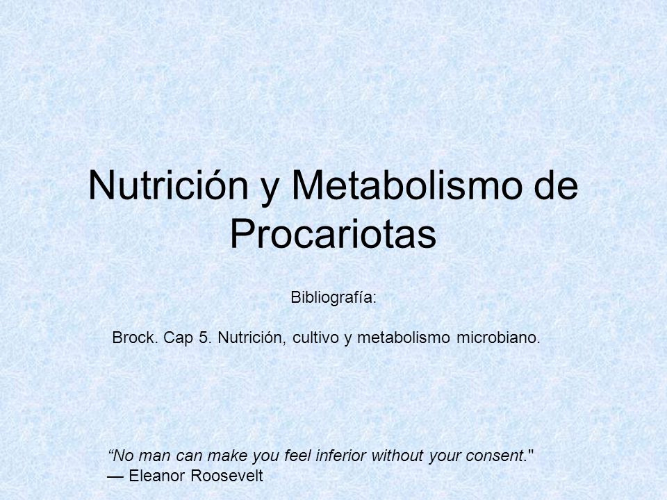 Nutrición y Metabolismo de Procariotas