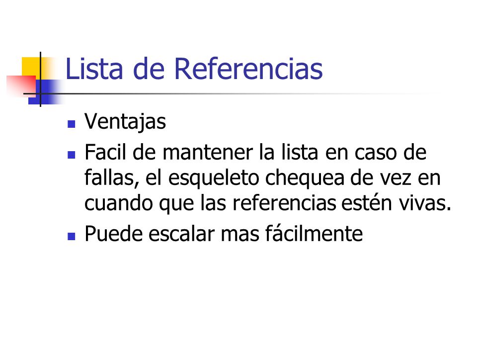 Lista de Referencias Ventajas