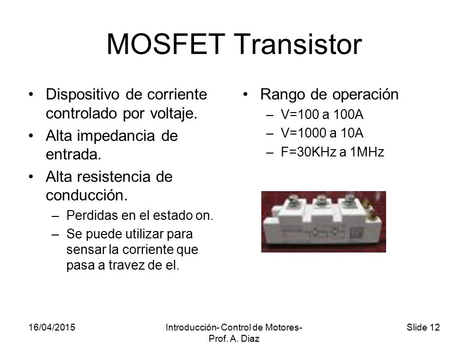 Introducción- Control de Motores-Prof. A. Diaz