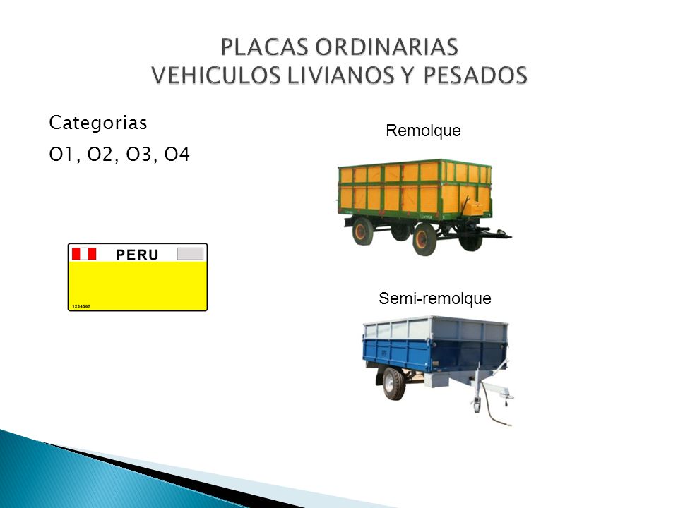 PLACAS ORDINARIAS VEHICULOS LIVIANOS Y PESADOS