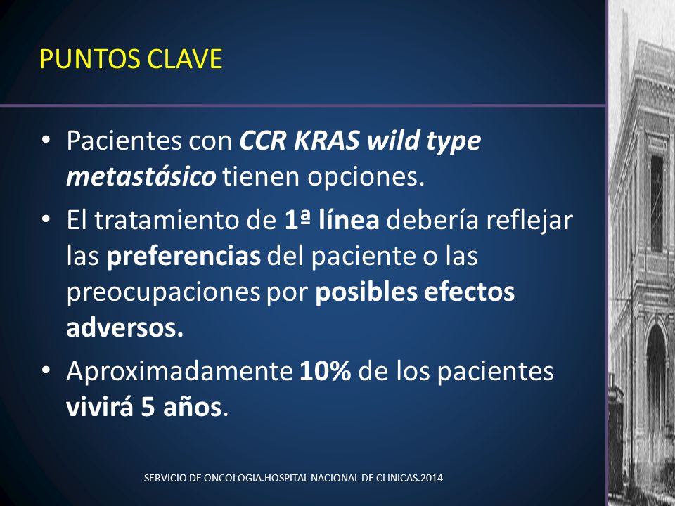 Pacientes con CCR KRAS wild type metastásico tienen opciones.