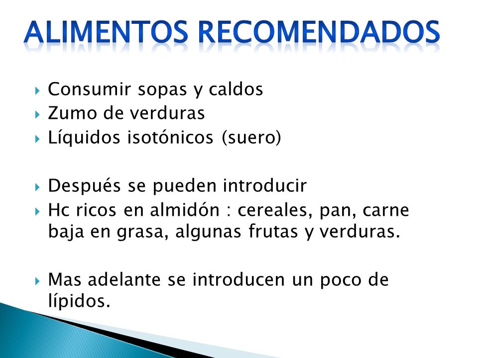 Alimentos recomendados
