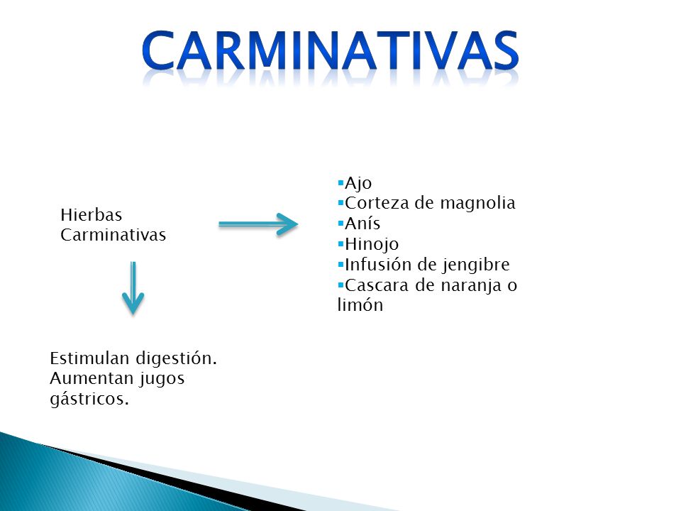CARMINATIVAS Ajo Corteza de magnolia Anís Hierbas Hinojo Carminativas