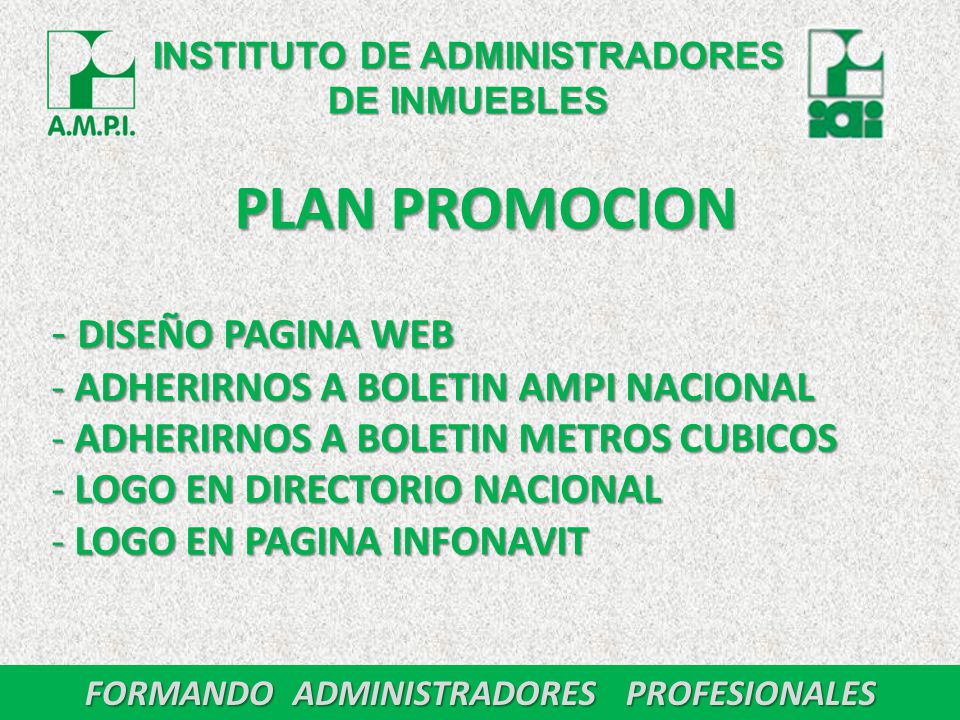 PLAN PROMOCION DISEÑO PAGINA WEB ADHERIRNOS A BOLETIN AMPI NACIONAL