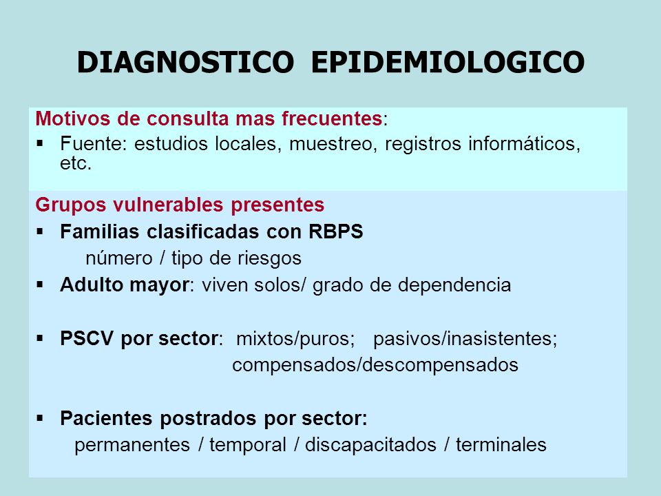 DIAGNOSTICO EPIDEMIOLOGICO