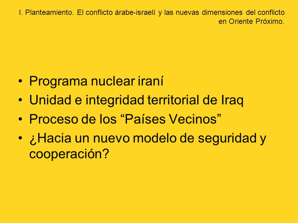 Programa nuclear iraní Unidad e integridad territorial de Iraq