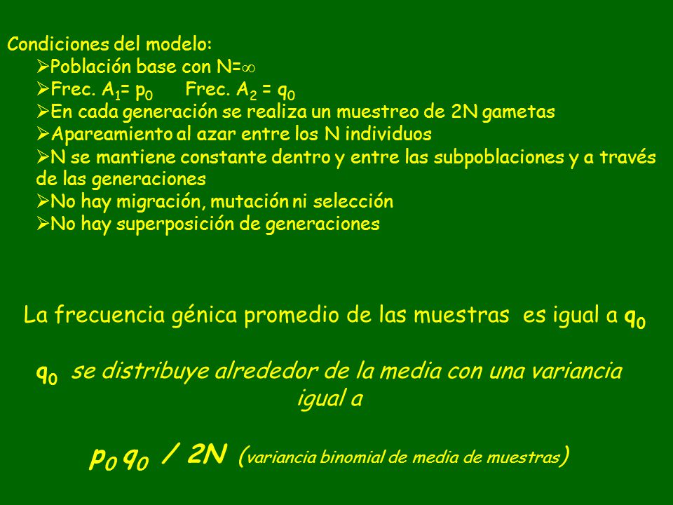 p0 q0 / 2N (variancia binomial de media de muestras)