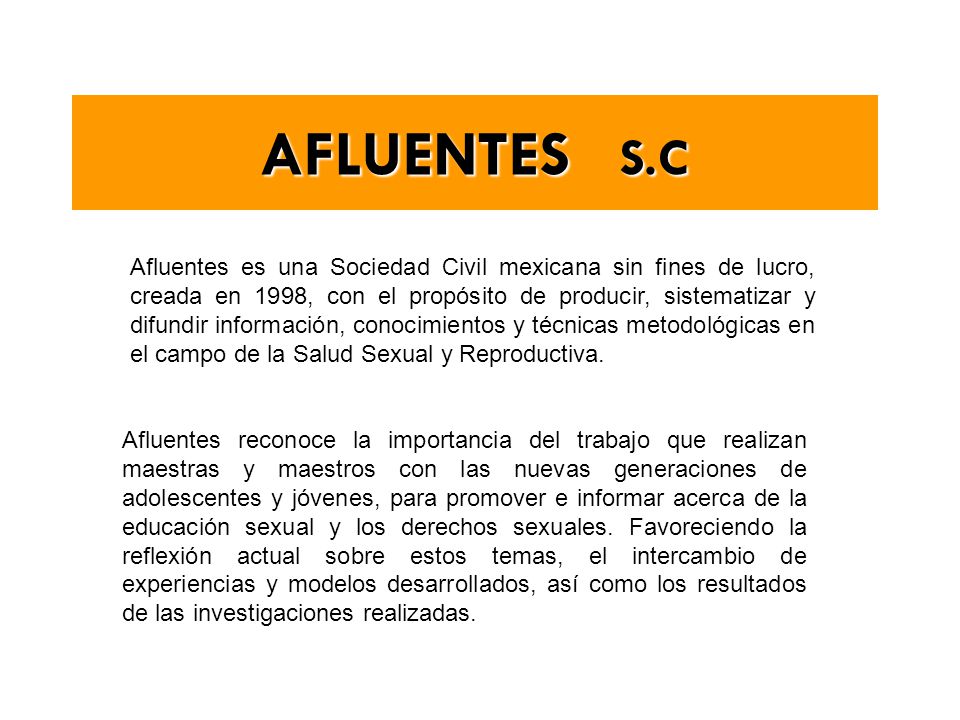 AFLUENTES S.C