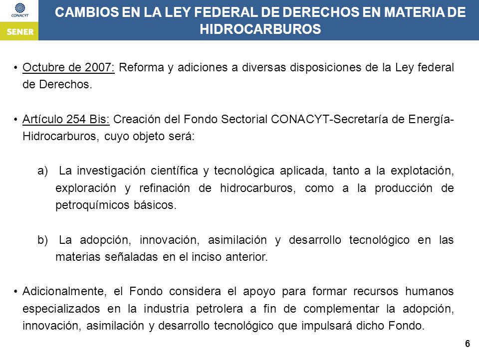 CAMBIOS EN LA LEY FEDERAL DE DERECHOS EN MATERIA DE HIDROCARBUROS