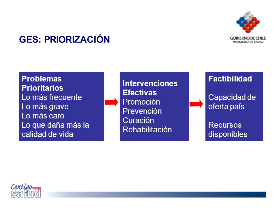GES: PRIORIZACIÓN Problemas Prioritarios Lo más frecuente Lo más grave