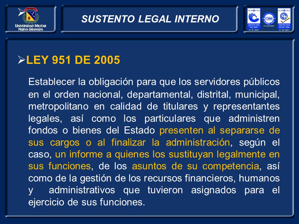 SUSTENTO LEGAL INTERNO