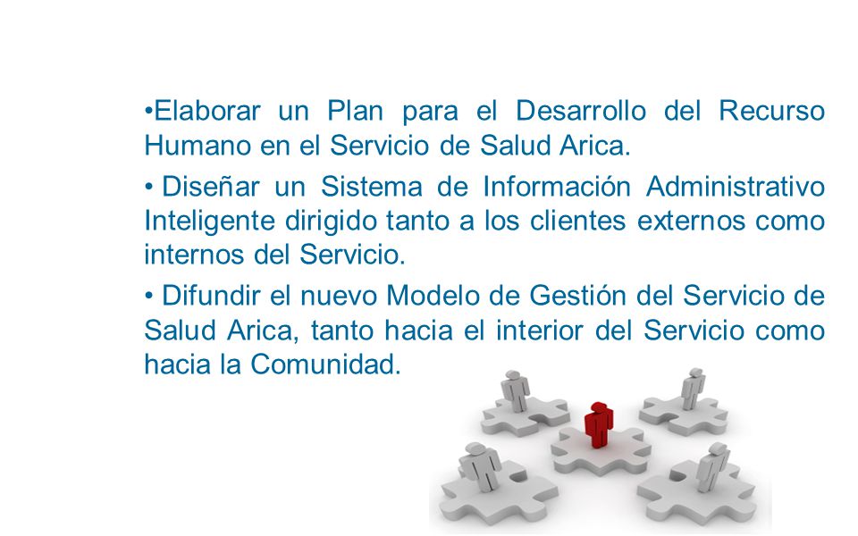 Elaborar un Plan para el Desarrollo del Recurso Humano en el Servicio de Salud Arica.