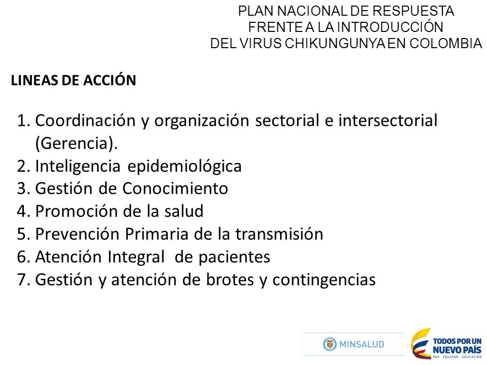 Coordinación y organización sectorial e intersectorial (Gerencia).