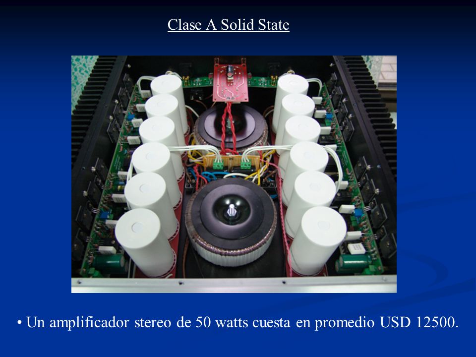 Un amplificador stereo de 50 watts cuesta en promedio USD