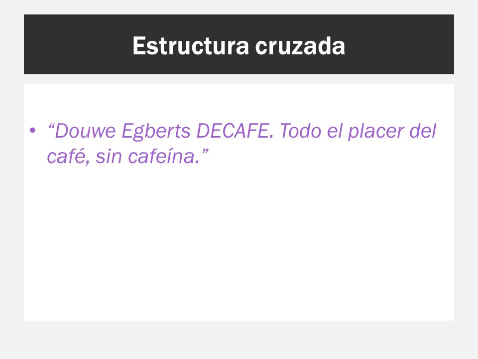 Estructura cruzada Douwe Egberts DECAFE. Todo el placer del café, sin cafeína.