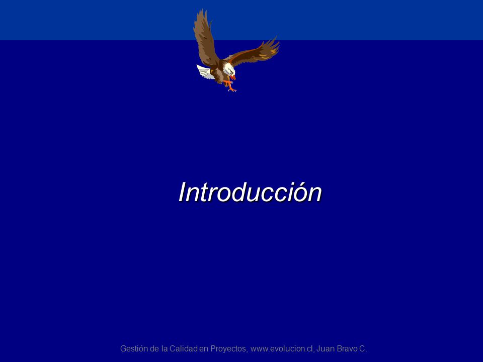 Gestión de la Calidad en Proyectos,   Juan Bravo C.