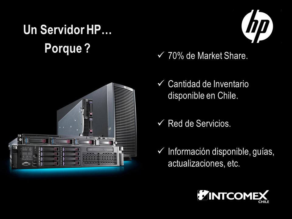 Un Servidor HP… Porque 70% de Market Share.
