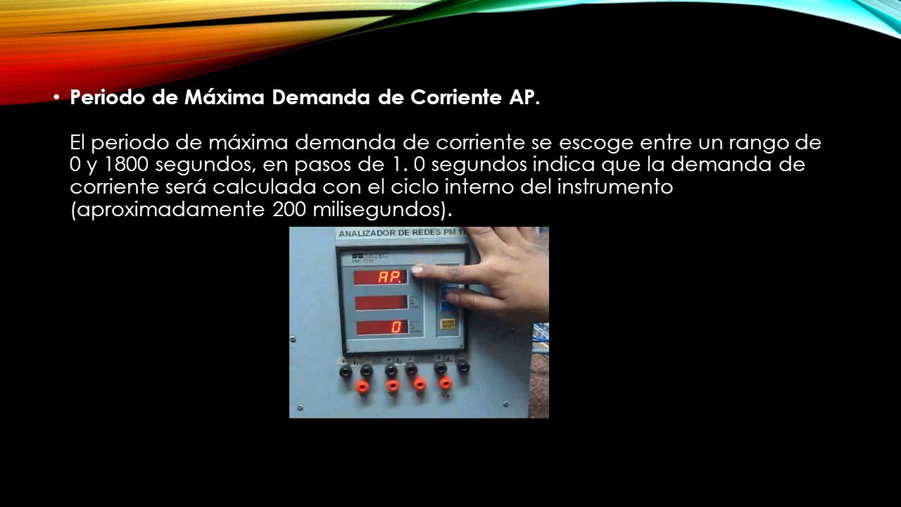 Periodo de Máxima Demanda de Corriente AP