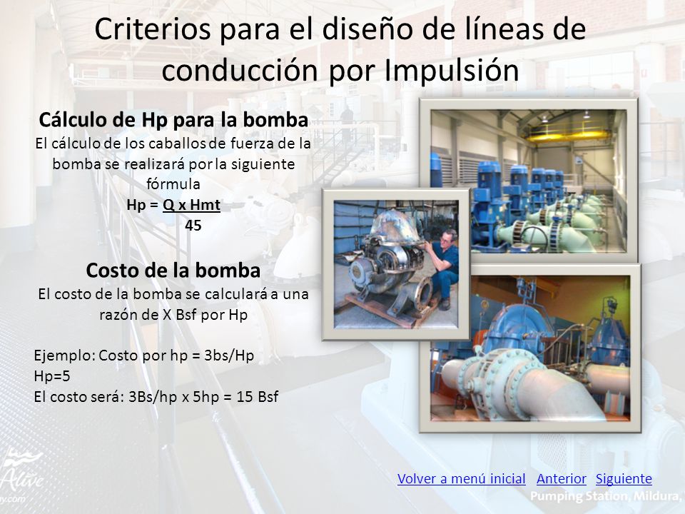 Criterios para el diseño de líneas de conducción por Impulsión