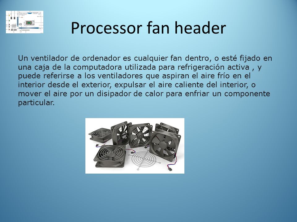 Processor fan header