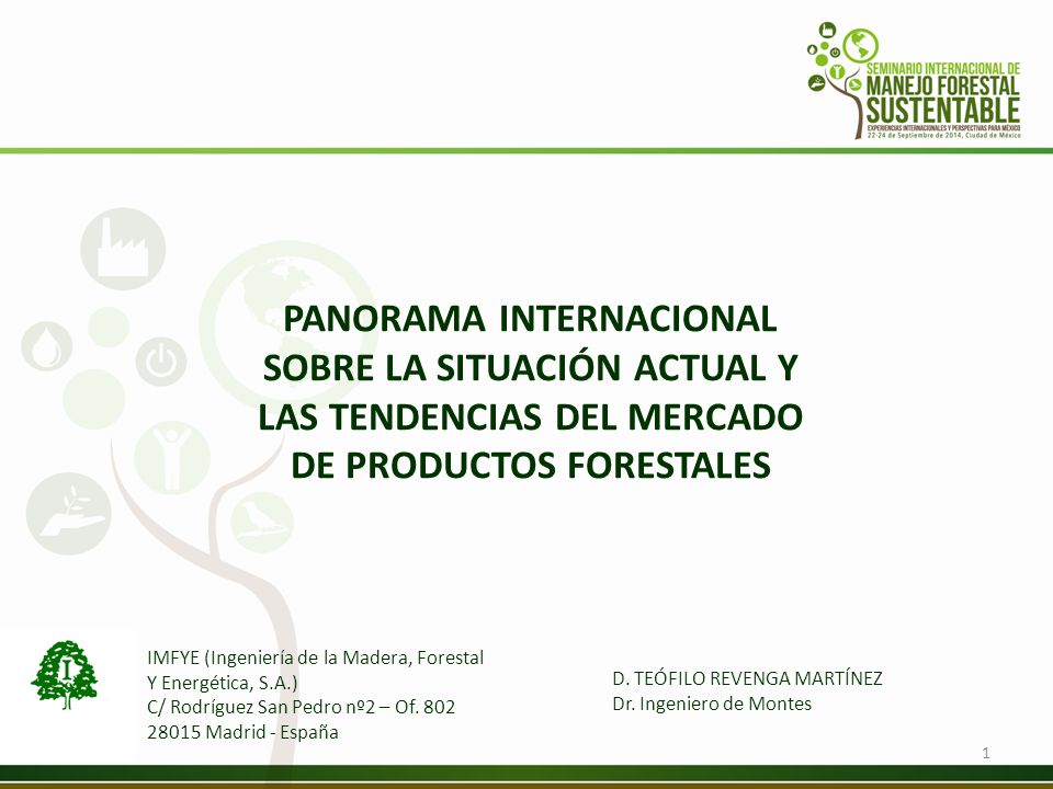 PANORAMA INTERNACIONAL SOBRE LA SITUACIÓN ACTUAL Y LAS TENDENCIAS DEL MERCADO DE PRODUCTOS FORESTALES