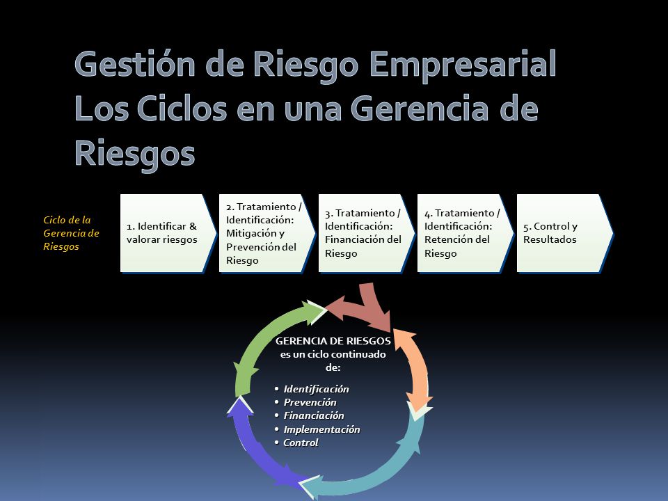 Gestión de Riesgo Empresarial Los Ciclos en una Gerencia de Riesgos