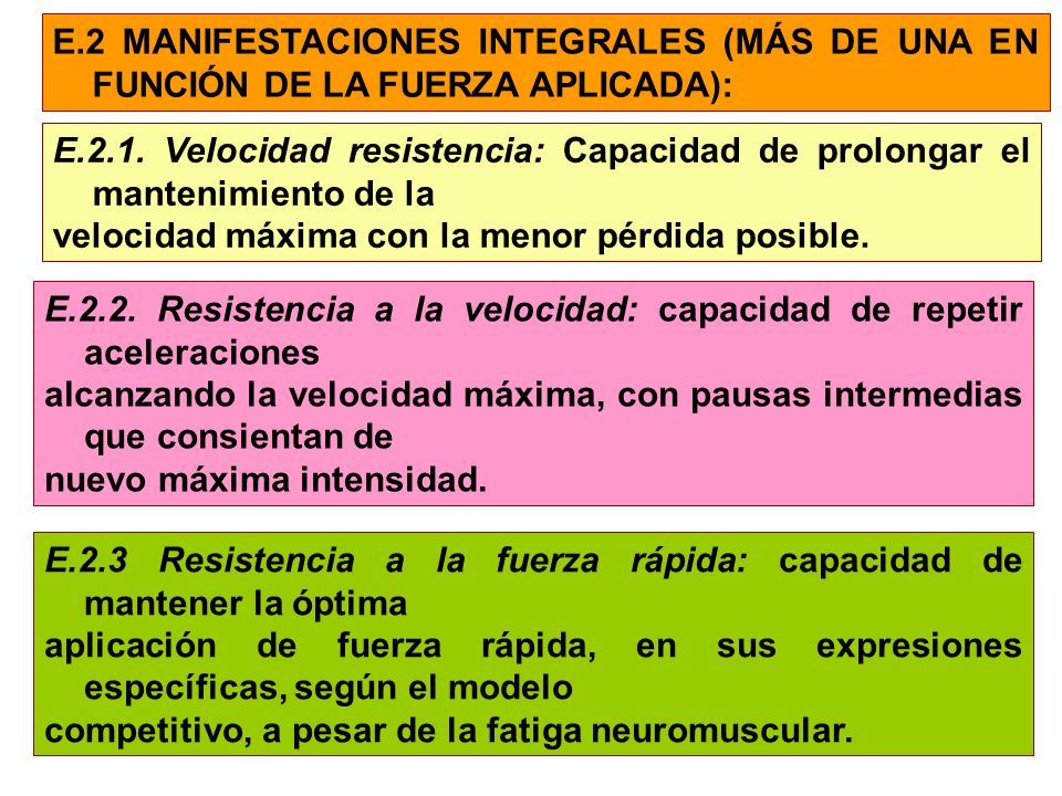 E.2 MANIFESTACIONES INTEGRALES (MÁS DE UNA EN FUNCIÓN DE LA FUERZA APLICADA):