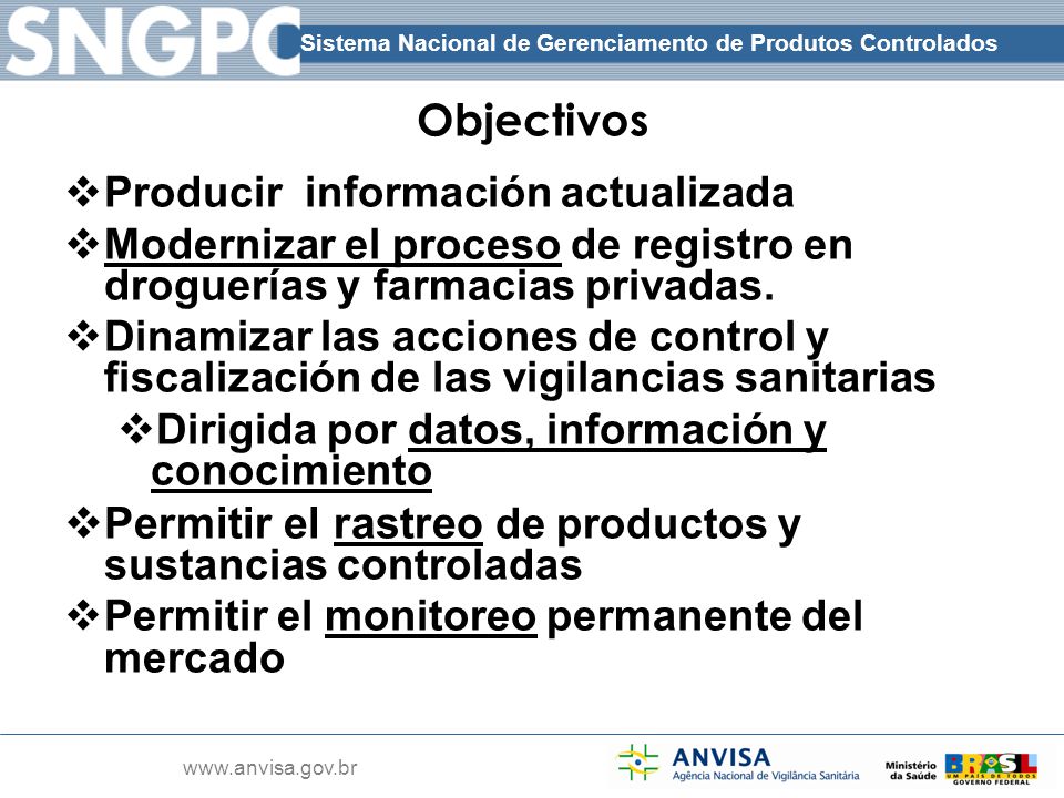 Permitir el rastreo de productos y sustancias controladas