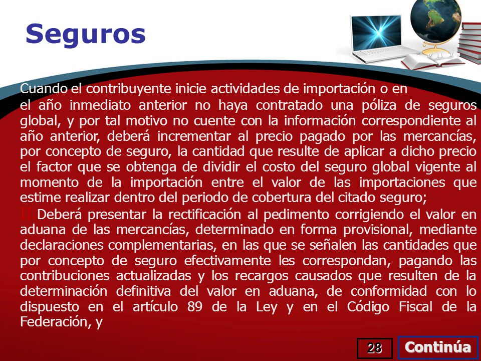 Seguros Cuando el contribuyente inicie actividades de importación o en.