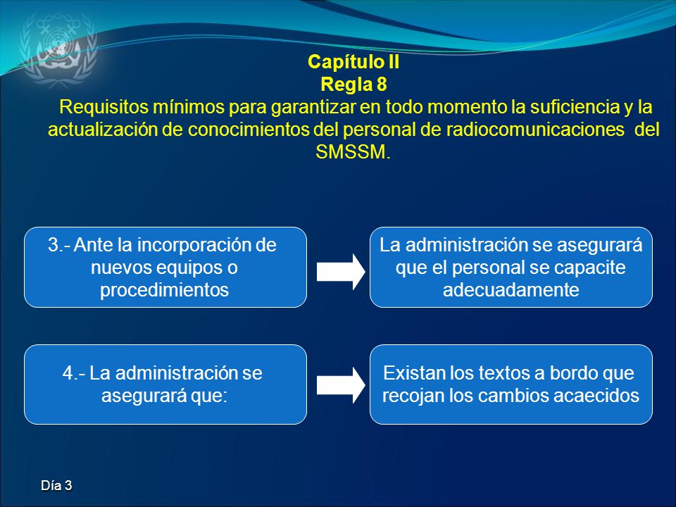 3.- Ante la incorporación de nuevos equipos o procedimientos